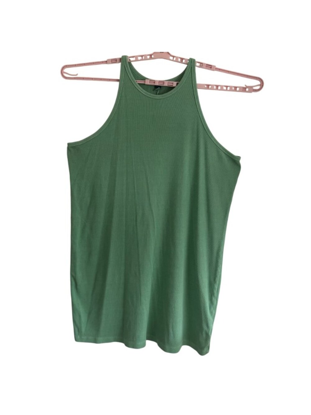 Old Navy Womens Green Sleeveless Ribbed Tank Dress 4X Cotton Blend Beach Vacatio - Picture 2 of 12